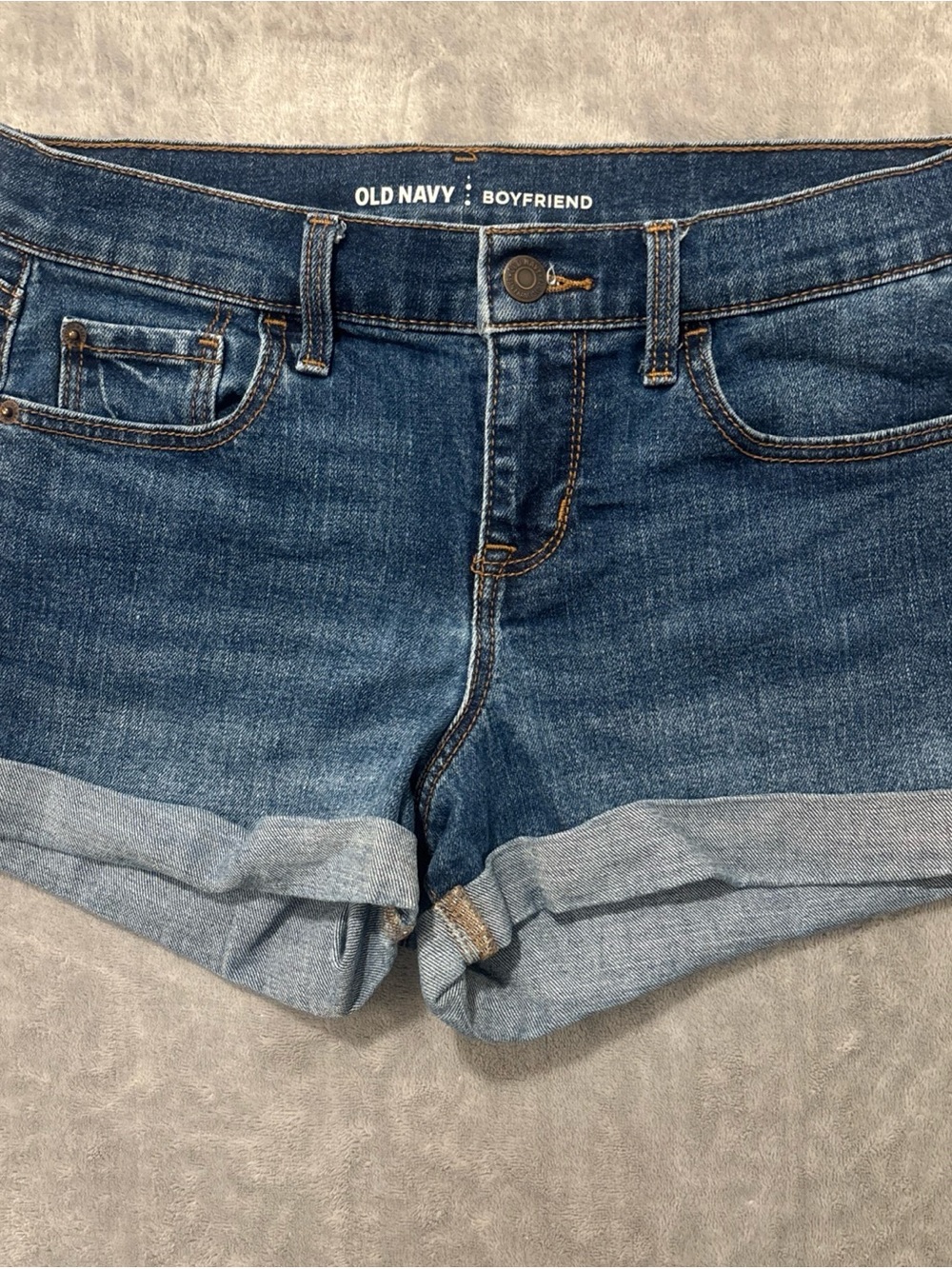 Old Navy Boyfriend Jean Shorts Size 2 Medium Blue Wash